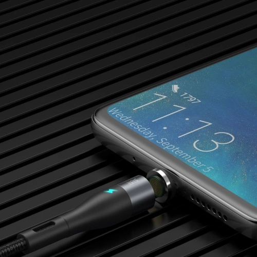 Kabel magnetyczny USB - USB-C Baseus Zinc 3A 1m (czarny)