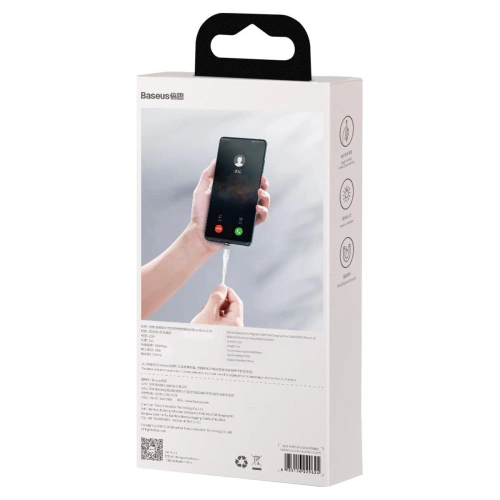 Kabel magnetyczny USB - Micro USB Baseus Zinc 2.1A 1m (biały)