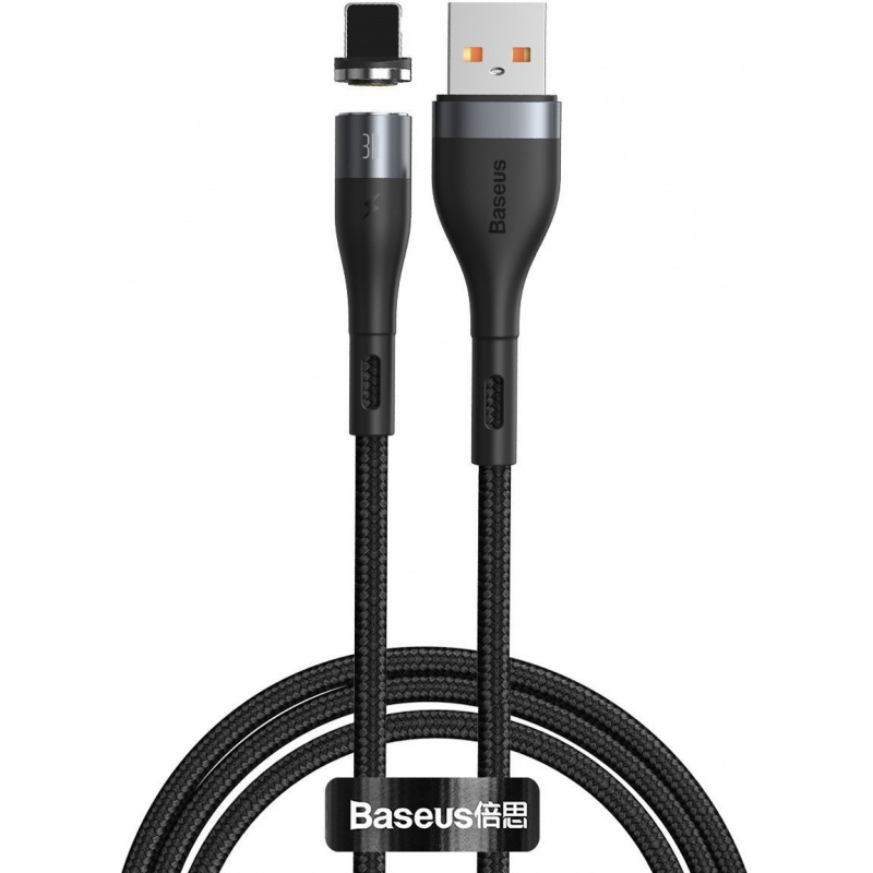Baseus Distributor - 6953156229761 - BSU1980BLK - USB - magnetic cable - Micro USB Baseus Zinc 2.1A 1m (black) - B2B homescreen