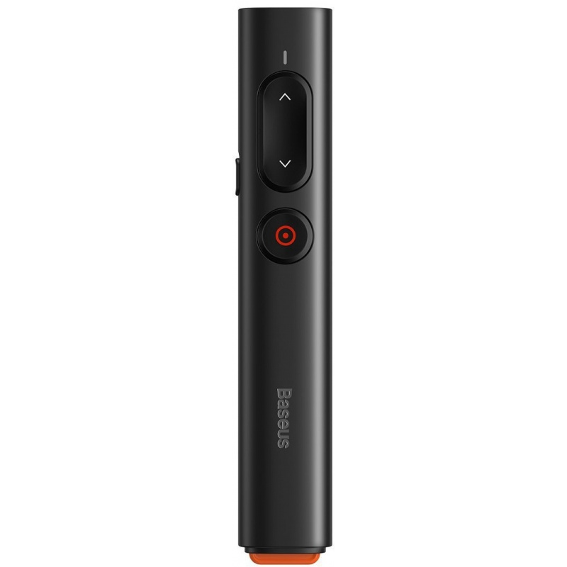 Baseus Distributor - 6953156231061 - BSU1985BLK - Baseus Orange Dot PPT wireless Presenter (Youth) with battery Black - B2B homescreen