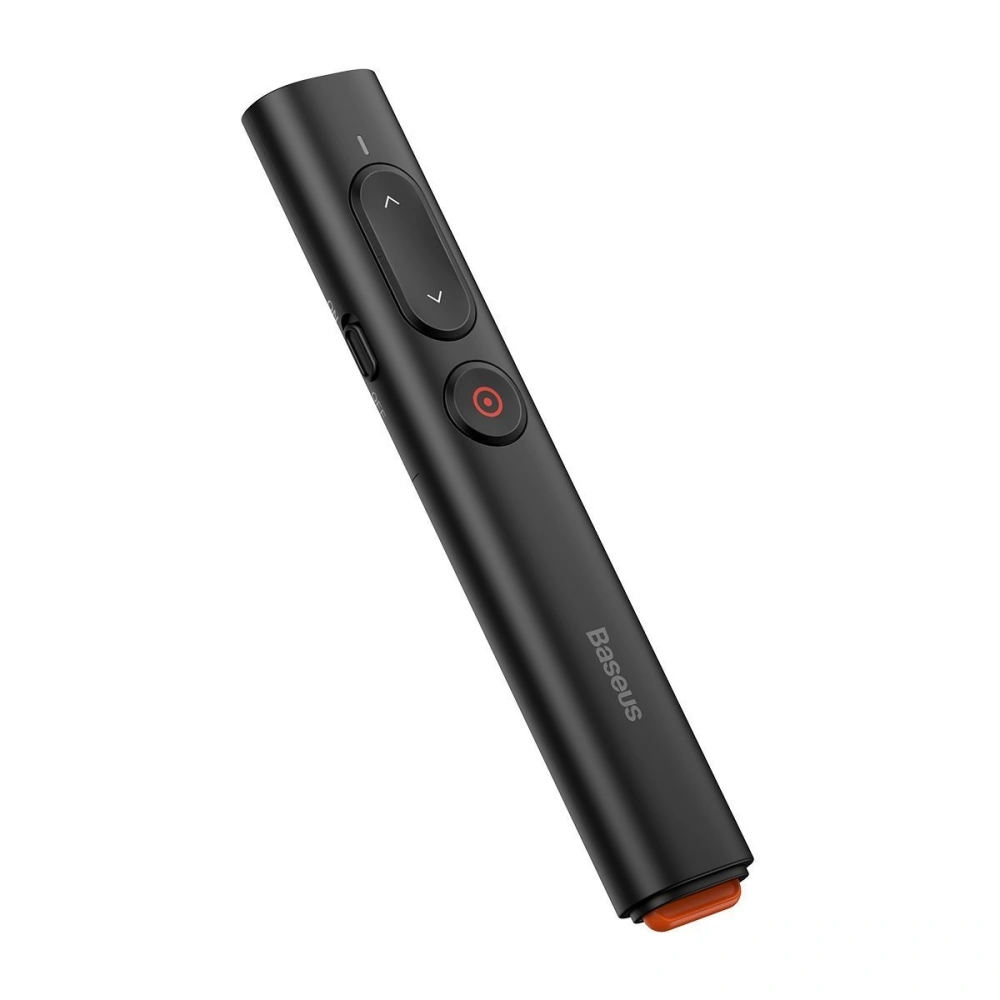 Hurtownia GSM - Wielofunkcyjny pilot Baseus Orange Dot do prezentacji, ze wskaźnikiem laserowym, z baterią (czarny) - BSU1985BLK - {ean13} - Hurt