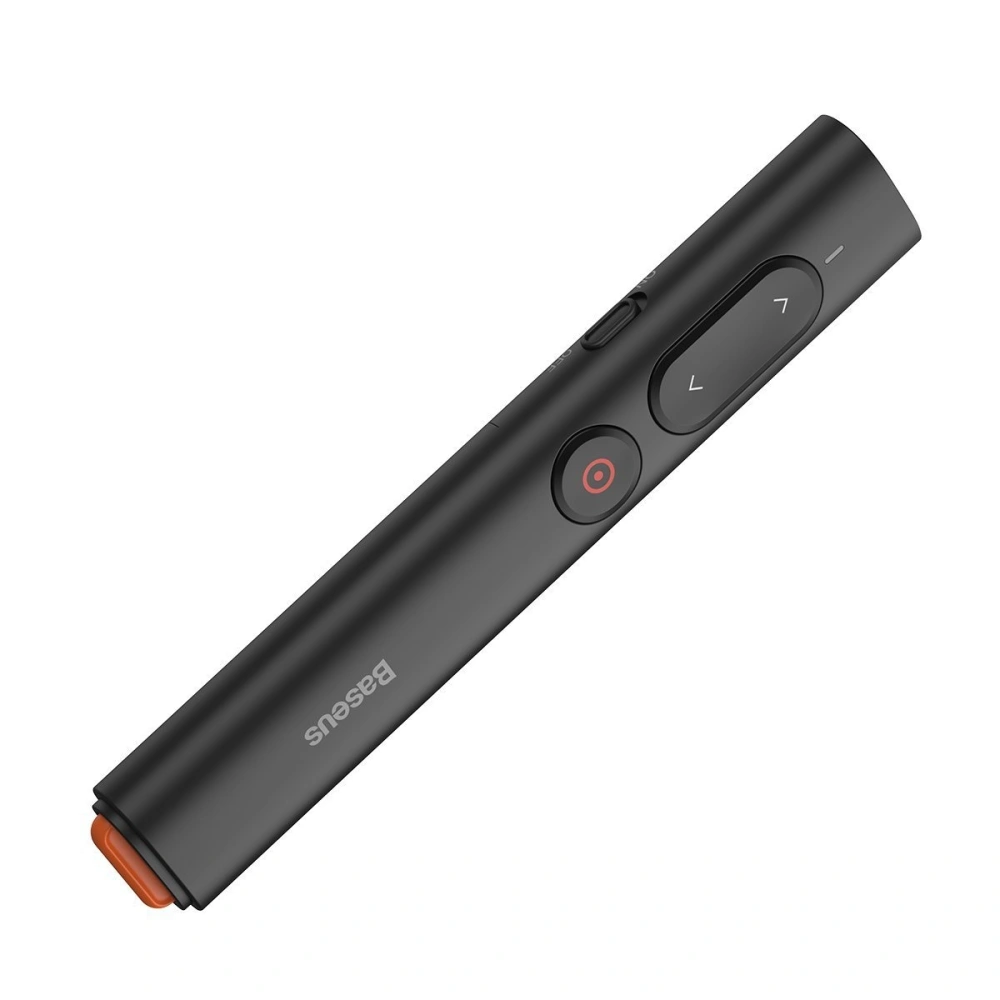 Wholesale Baseus Orange Dot PPT wireless Presenter (Youth) with battery Black - BSU1985BLK - {ean13} - Hurt
