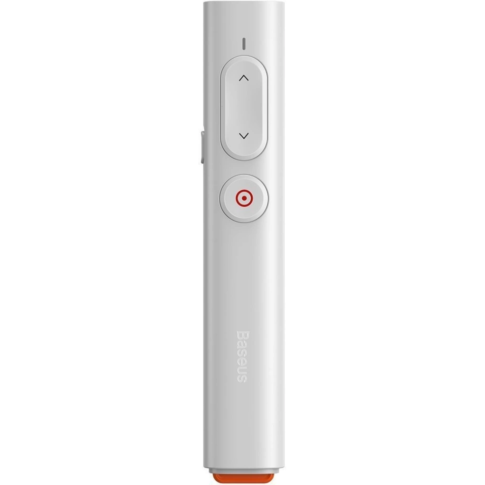 Hurtownia GSM - Wielofunkcyjny pilot Baseus Orange Dot do prezentacji, ze wskaźnikiem laserowym, z baterią (biały) - BSU1986WHT - {ean13} - Hurt