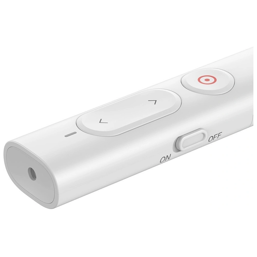 Wholesale Baseus Orange Dot PPT wireless Presenter (Youth) with battery White - BSU1986WHT - {ean13} - Hurt