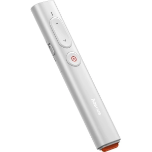 Wholesale Baseus Orange Dot PPT wireless Presenter (Youth) with battery White - BSU1986WHT - {ean13} - Hurt
