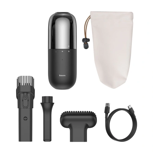 Bezprzewodowy mini odkurzacz biurkowy Baseus Capsule C1, 3800Pa (czarny)