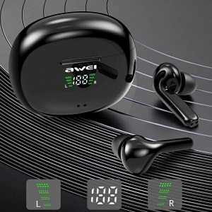 Wholesale AWEI Wireless In-Ear Earphones Bluetooth 5.0 T15P TWS black - AWEI058BLK - {ean13} - Hurt