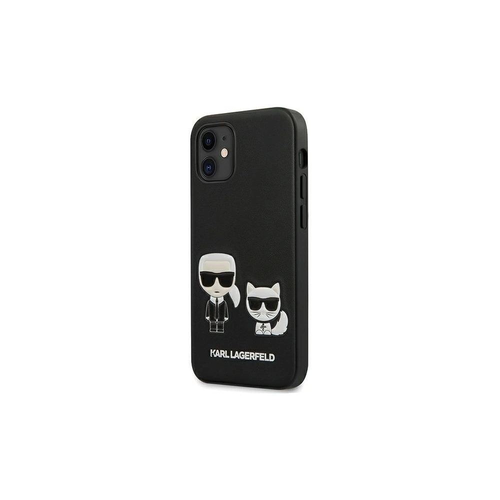 Wholesale Karl Lagerfeld KLHCP12SPCUSKCBK Apple iPhone 12 mini black hardcase Ikonik Karl & Choupette - KLD419BLK - {ean13} - Hurt