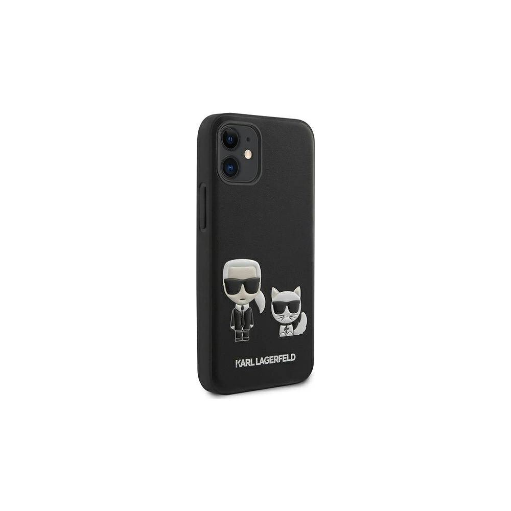 Wholesale Karl Lagerfeld KLHCP12SPCUSKCBK Apple iPhone 12 mini black hardcase Ikonik Karl & Choupette - KLD419BLK - {ean13} - Hurt