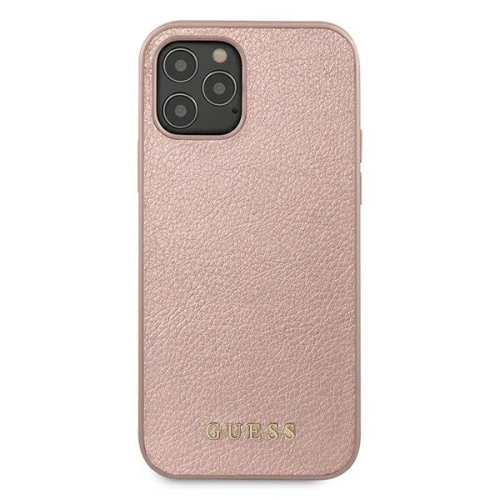 Etui Guess GUHCP12MIGLRG Apple iPhone 12/12 Pro różowo-złoty/rose gold hardcase Iridescent