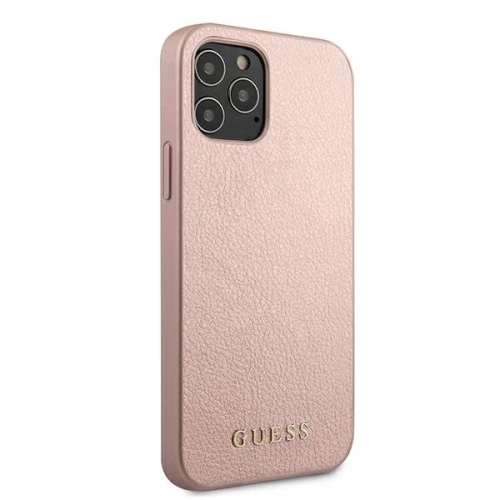 Etui Guess GUHCP12MIGLRG Apple iPhone 12/12 Pro różowo-złoty/rose gold hardcase Iridescent