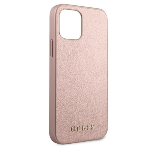 Etui Guess GUHCP12MIGLRG Apple iPhone 12/12 Pro różowo-złoty/rose gold hardcase Iridescent