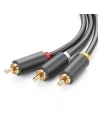 Przewód UGREEN AV105 3x RCA (Cinch) do 3x RCA (Cinch) 1.5m (czarny)