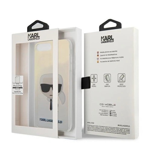 Etui Karl Lagerfeld KLHCI8LPCKHML Apple iPhone 8/7 Plus multicolor hardcase Iridescent Karl`s Head