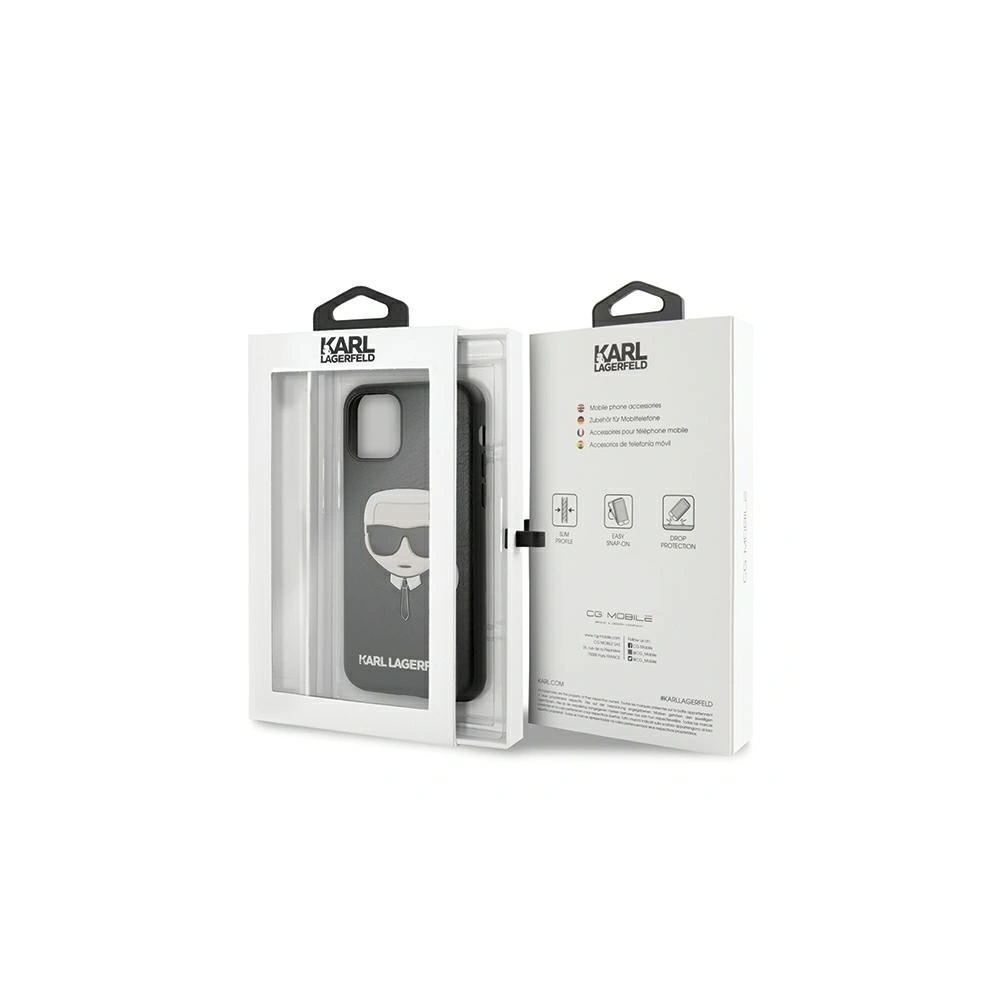 Hurtownia GSM - Etui Karl Lagerfeld KLHCN65KHBK Apple iPhone 11 Pro Max czarny/black hardcase Ikonik Karl`s Head - KLD422BLK - {ean13} - Hurt