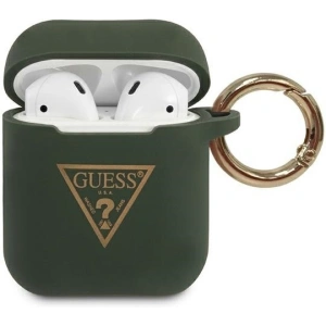 Hurtownia GSM - Etui Guess GUACA2LSTLKA Apple AirPods cover khaki Silicone Triangle Logo - GUE789KHA - {ean13} - Hurt