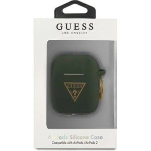 Hurtownia GSM - Etui Guess GUACA2LSTLKA Apple AirPods cover khaki Silicone Triangle Logo - GUE789KHA - {ean13} - Hurt