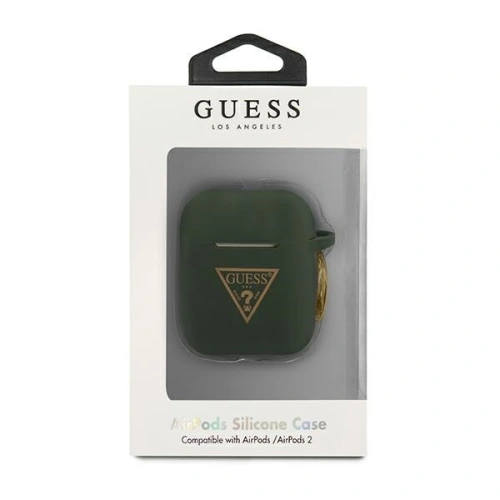 Etui Guess GUACA2LSTLKA Apple AirPods cover khaki Silicone Triangle Logo