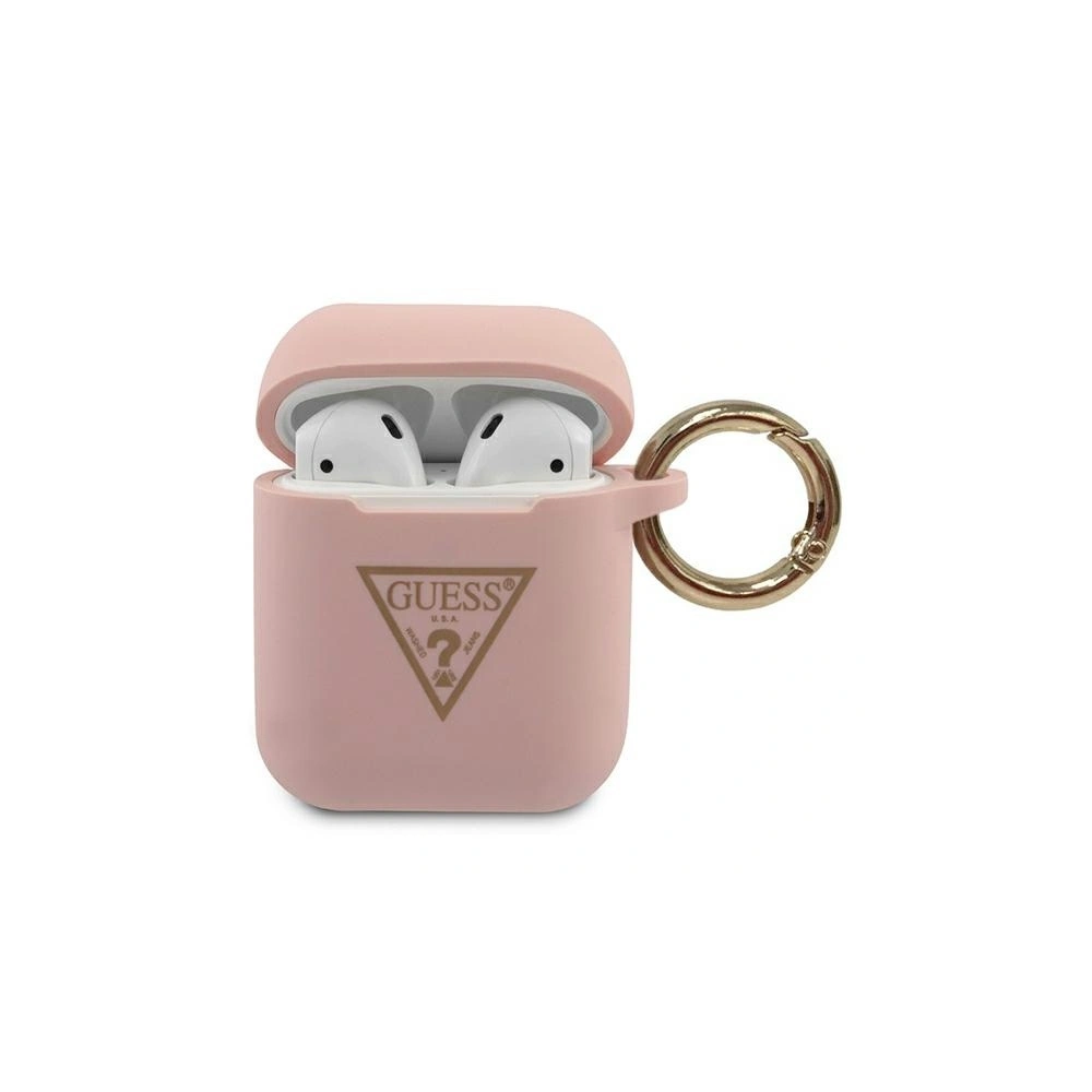 Hurtownia GSM - Etui Guess GUACA2LSTLPI Apple AirPods cover różowy/pink Silicone Triangle Logo - GUE790PNK - {ean13} - Hurt