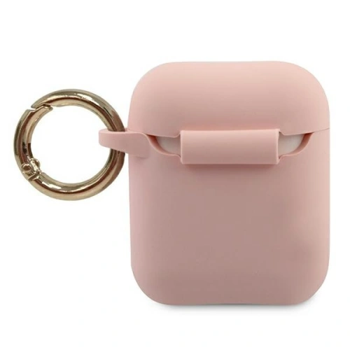 Etui Guess GUACA2LSTLPI Apple AirPods cover różowy/pink Silicone Triangle Logo