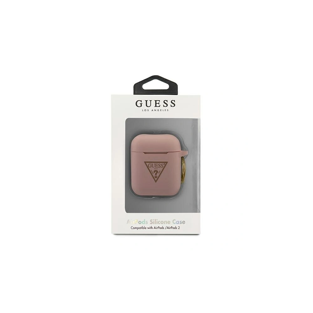 Hurtownia GSM - Etui Guess GUACA2LSTLPI Apple AirPods cover różowy/pink Silicone Triangle Logo - GUE790PNK - {ean13} - Hurt