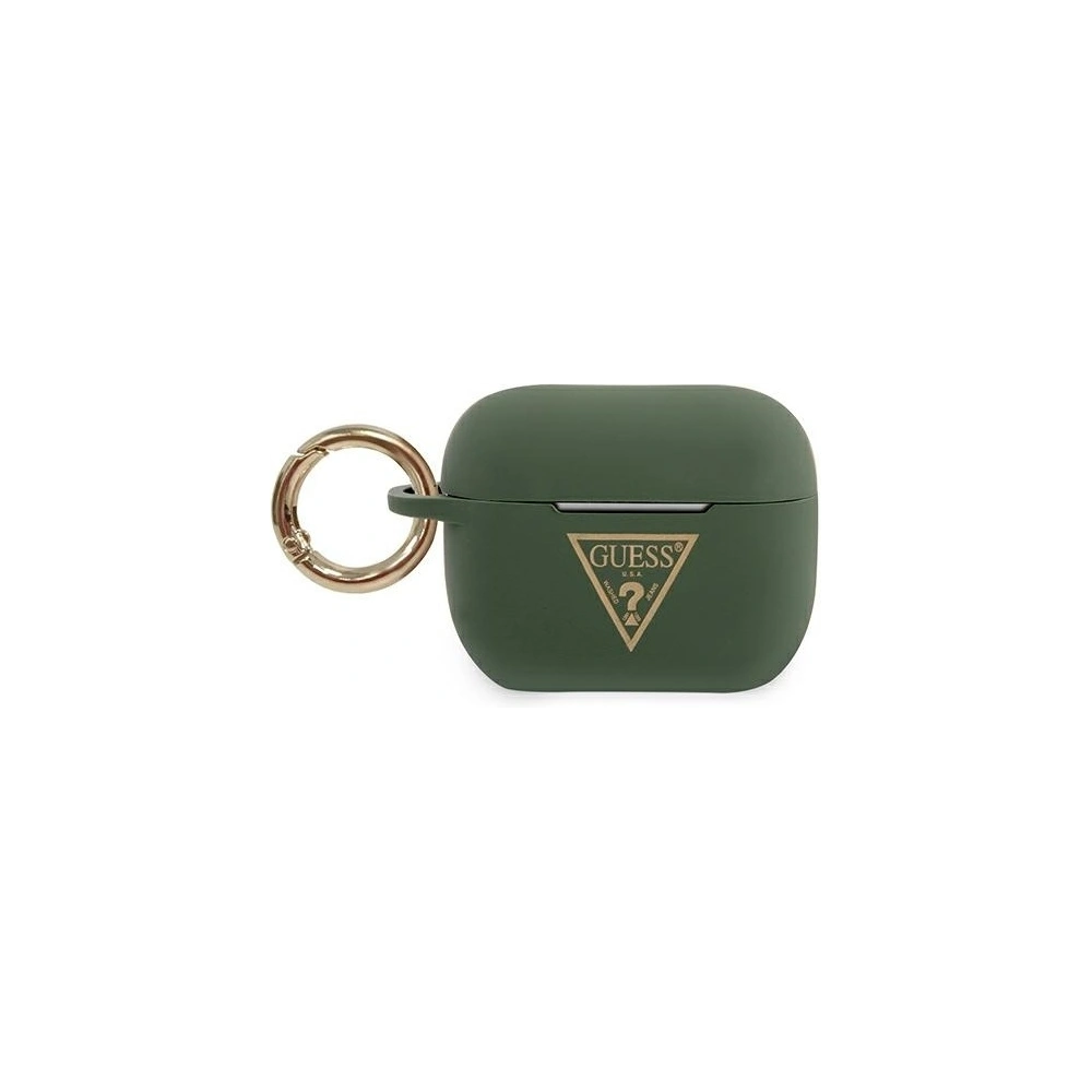 Hurtownia GSM - Etui Guess GUACAPLSTLKA Apple AirPods Pro Hülle khaki Silikon Dreieckslogo - GUE791KHA - {ean13} - Hurt