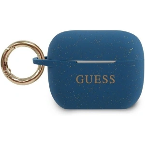 Etui Guess GUACAPSILGLBL Apple AirPods Pro cover niebieski/blue Silicone Glitter
