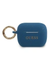 Guess GUACAPSILGLBL Apple AirPods Pro cover blue Silicone Glitter