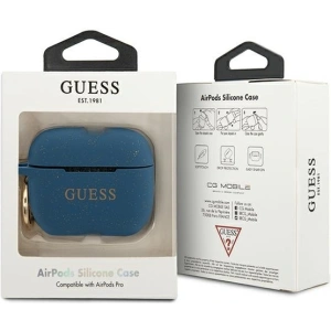 Etui Guess GUACAPSILGLBL Apple AirPods Pro cover niebieski/blue Silicone Glitter