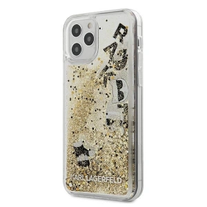 Etui Karl Lagerfeld KLHCP12MROGO Apple iPhone 12/12 Pro gold hartschale Glitter Charms