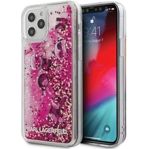 Karl Lagerfeld KLHCP12MROPI Apple iPhone 12/12 Pro pink hardcase Glitter Charms