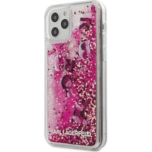 Karl Lagerfeld KLHCP12MROPI Apple iPhone 12/12 Pro pink hardcase Glitter Charms