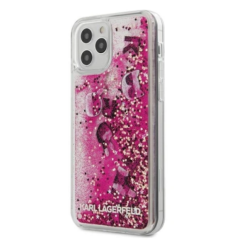 Etui Karl Lagerfeld KLHCP12MROPI Apple iPhone 12/12 Pro różowy/pink hardcase Glitter Charms