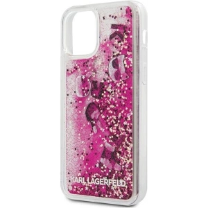 Etui Karl Lagerfeld KLHCP12MROPI Apple iPhone 12/12 Pro różowy/pink hardcase Glitter Charms