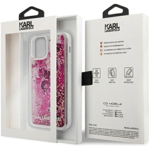 Etui Karl Lagerfeld KLHCP12MROPI Apple iPhone 12/12 Pro różowy/pink hardcase Glitter Charms