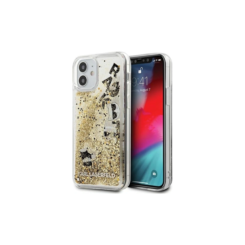 Hurtownia GSM - Etui Karl Lagerfeld KLHCP12SROGO Apple iPhone 12 mini gold/hartschale Glitter Charms - KLD427GLD - {ean13} - Hurt