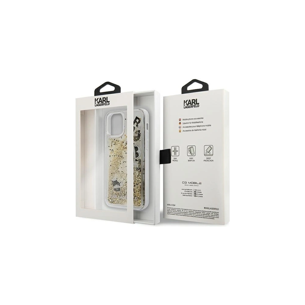 Hurtownia GSM - Etui Karl Lagerfeld KLHCP12SROGO Apple iPhone 12 mini gold/hartschale Glitter Charms - KLD427GLD - {ean13} - Hurt