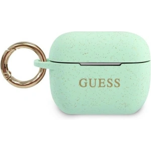 Etui Guess GUACAPSILGLGN Apple AirPods Pro cover zielony/green Silicone Glitter