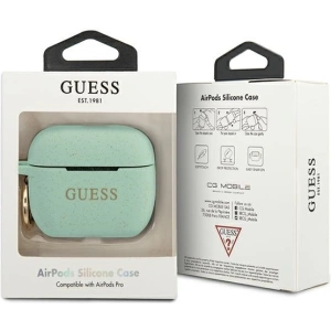 Etui Guess GUACAPSILGLGN Apple AirPods Pro cover zielony/green Silicone Glitter