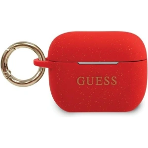 Etui Guess GUACAPSILGLRE Apple AirPods Pro cover czerwony/red Silicone Glitter