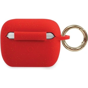 Etui Guess GUACAPSILGLRE Apple AirPods Pro cover czerwony/red Silicone Glitter