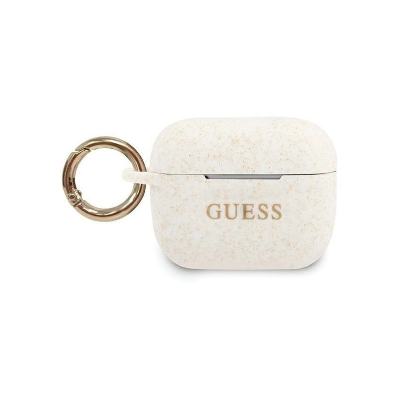 Guess Distributor - 3700740493632 - GUE797WHT - Guess GUACAPSILGLWH Apple AirPods Pro cover white Silicone Glitter - B2B homescreen