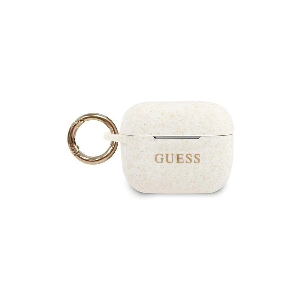 Hurtownia GSM - Etui Guess GUACAPSILGLWH Apple AirPods Pro cover biały/white Silicone Glitter - GUE797WHT - {ean13} - Hurt