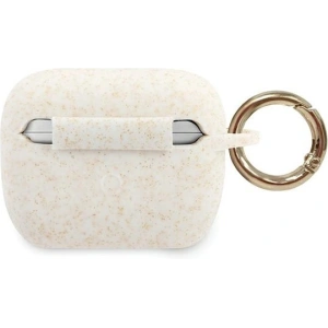 Etui Guess GUACAPSILGLWH Apple AirPods Pro cover biały/white Silicone Glitter