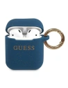 Etui Guess GUACCSILGLBL Apple AirPods cover niebieski/blue Silicone Glitter