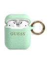 Guess GUACCSILGLGN Apple AirPods cover green Silicone Glitter