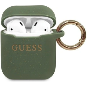 Hurtownia GSM - Etui Guess GUACCSILGLKA Apple AirPods cover khaki Silicone Glitter - GUE800KHA - {ean13} - Hurt