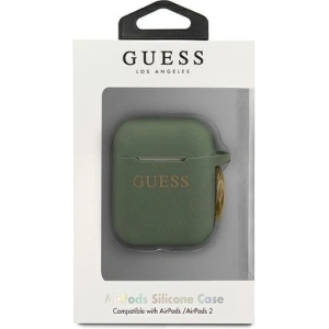 Hurtownia GSM - Etui Guess GUACCSILGLKA Apple AirPods cover khaki Silicone Glitter - GUE800KHA - {ean13} - Hurt