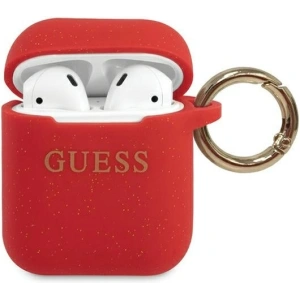 Hurtownia GSM - Etui Guess GUACCSILGLRE Apple AirPods cover czerwony/red Silicone Glitter - GUE801RED - {ean13} - Hurt