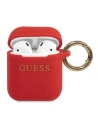 Etui Guess GUACCSILGLRE Apple AirPods cover czerwony/red Silicone Glitter